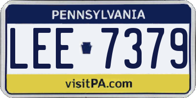 PA license plate LEE7379