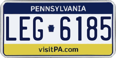 PA license plate LEG6185