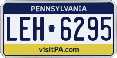 PA license plate LEH6295