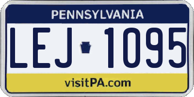 PA license plate LEJ1095