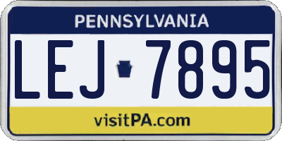 PA license plate LEJ7895