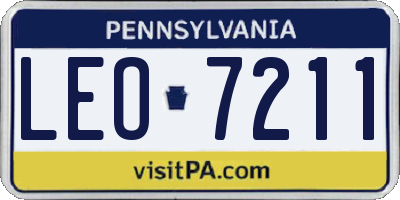 PA license plate LEO7211
