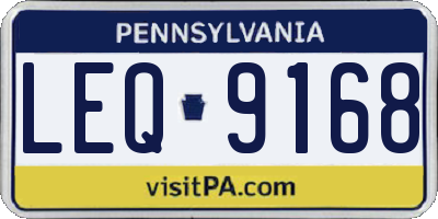 PA license plate LEQ9168