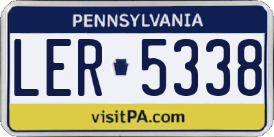 PA license plate LER5338