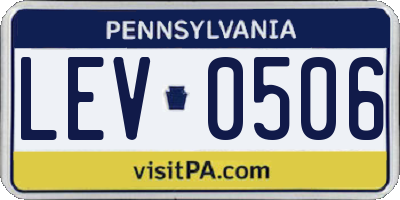 PA license plate LEV0506