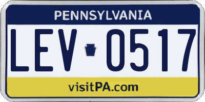 PA license plate LEV0517