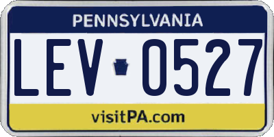 PA license plate LEV0527