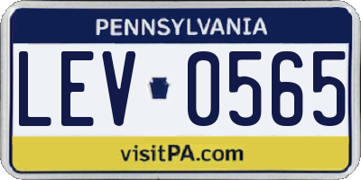 PA license plate LEV0565