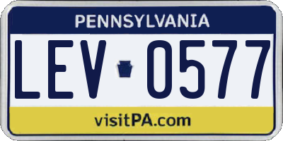 PA license plate LEV0577