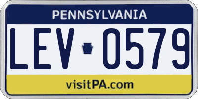 PA license plate LEV0579