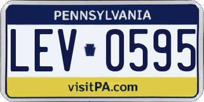 PA license plate LEV0595