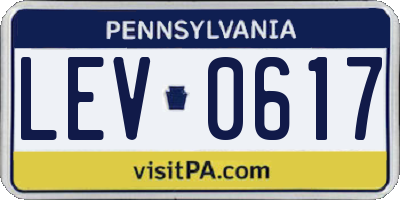 PA license plate LEV0617
