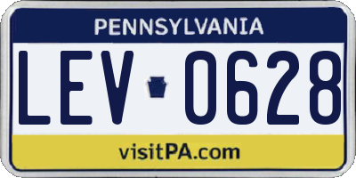 PA license plate LEV0628