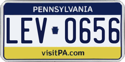PA license plate LEV0656
