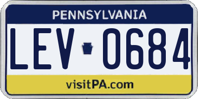PA license plate LEV0684