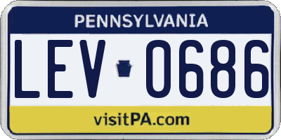 PA license plate LEV0686