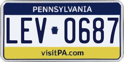 PA license plate LEV0687