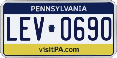 PA license plate LEV0690