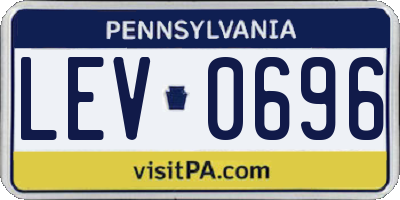 PA license plate LEV0696