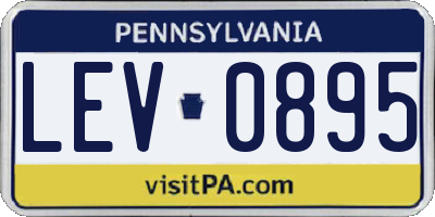 PA license plate LEV0895