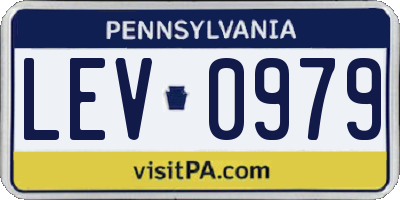 PA license plate LEV0979