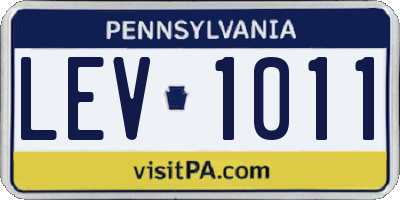 PA license plate LEV1011