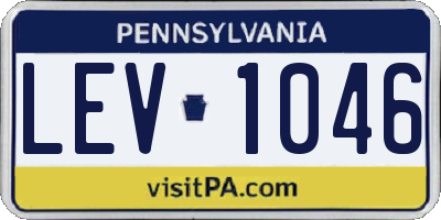 PA license plate LEV1046