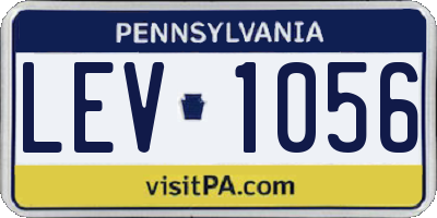 PA license plate LEV1056