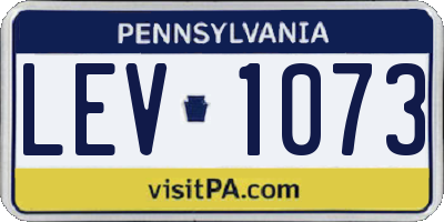 PA license plate LEV1073