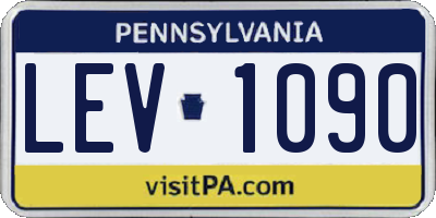 PA license plate LEV1090