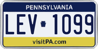 PA license plate LEV1099