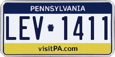 PA license plate LEV1411