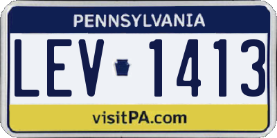 PA license plate LEV1413