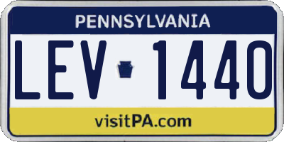 PA license plate LEV1440