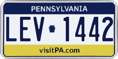 PA license plate LEV1442