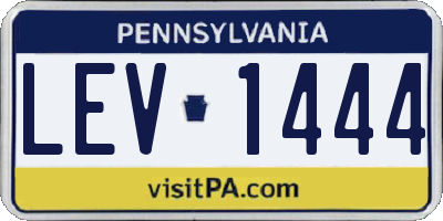 PA license plate LEV1444