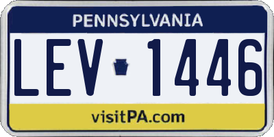 PA license plate LEV1446