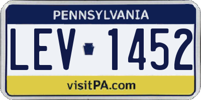 PA license plate LEV1452