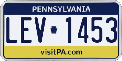 PA license plate LEV1453