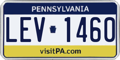 PA license plate LEV1460