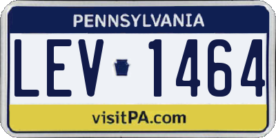 PA license plate LEV1464