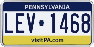 PA license plate LEV1468
