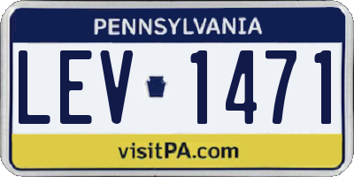 PA license plate LEV1471