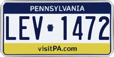 PA license plate LEV1472