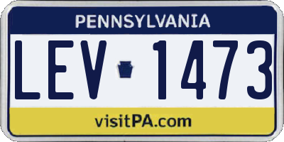 PA license plate LEV1473