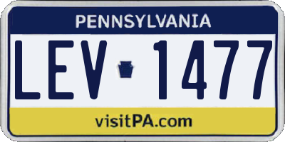 PA license plate LEV1477
