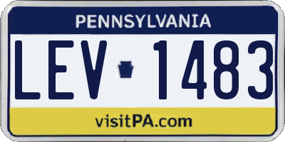 PA license plate LEV1483