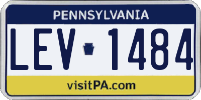 PA license plate LEV1484