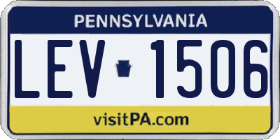 PA license plate LEV1506