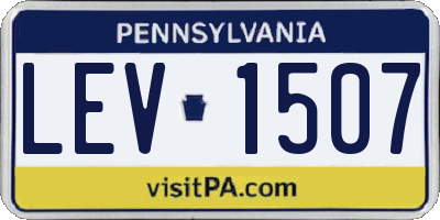 PA license plate LEV1507